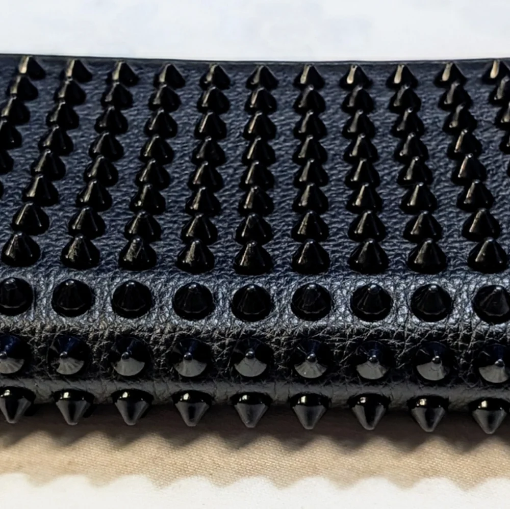 Christian Louboutin Black Spiked Leather Wallet Like New 🔥
